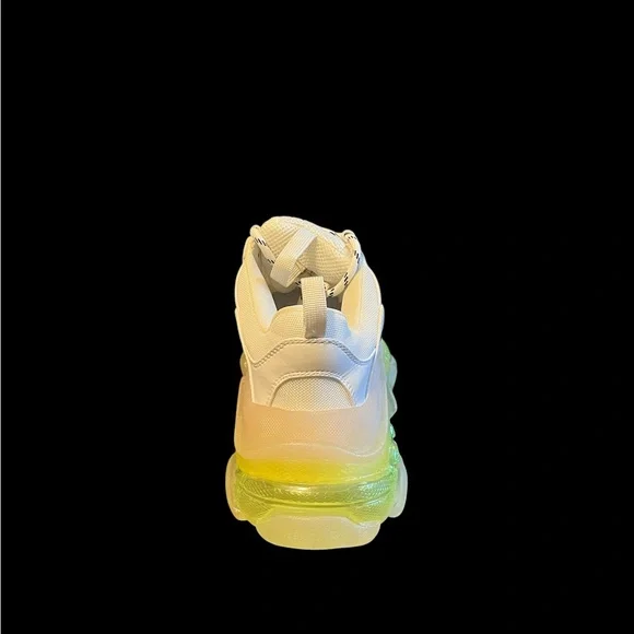 Balenciaga White and Neon Sneakers - Picture 4 of 7